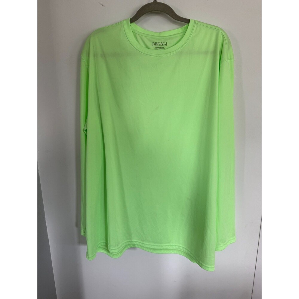 Denali Performance Apparel Neon Green Long Sleeve Top Size 2XL Men's